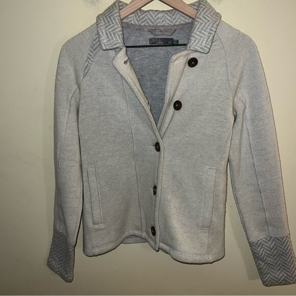 PRANA wool blend collared cardigan XS - Picture 3 of 6